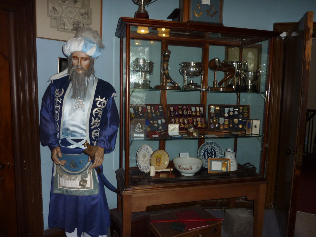 Lodge of Scone (pron, Scoon) Museum in Perth, Perthshire, Scotland. An Ancient Manikin dressed as one of their earlier Tylers.